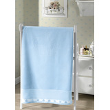 Toalha De Banho Bordar Baby Classic Azul Aveludada Dohler