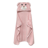 Toalha De Banho Com Capuz Comfort Power Sec Cachorro Rosa