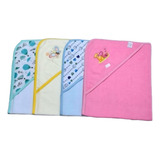 Toalha De Banho Com Capuz Para Bebê Kit Com 4 Toalhas