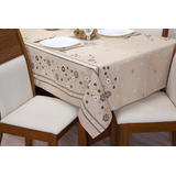 Toalha De Mesa 10 Cadeiras Tecido Linhão Grosso 3 00 X 1 45 Cor Estampa 08
