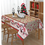 Toalha De Mesa 4 Lugares Quadrada P Natal 1 45x1 45 Linhão Cor Natal 03