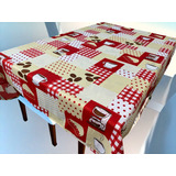 Toalha De Mesa 6 8 Lugares Quadrada Rustica Lavavel 140x250
