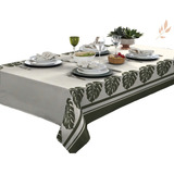 Toalha De Mesa 6 Lugares Retangular Rústica Luxo 1 40x2 10m Cor Costela De Adão