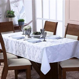 Toalha De Mesa 6 Lugares Tecido Jacquard Retangular 2mx1 35m