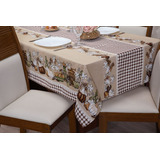 Toalha De Mesa 8 Cadeiras 2 50 X 1 45 Linhão Várias Estampas