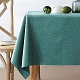 Toalha De Mesa De Linho De Algodão Cor Sólida Retangular Chinesa Capa De Toalha Mesa De Centro Toalha De Mesa Azul Pavão 120 X 170 Cm