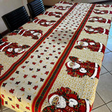 Toalha De Mesa De Natal 6 Cadeiras Retangular 2 15m X 1 45m