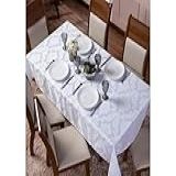 Toalha De Mesa Em Jacquard Inglês Requinte Quadrada 4 Lugares Branco