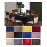 Toalha De Mesa Jacquard Lisa 1 50m X 1 40m 4 Lugares