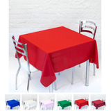 Toalha De Mesa Linda Prática Oxford 1,40m X 1,40m 4 Lugares Cor Vermelho Liso