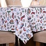 Toalha De Mesa Natal 10 Lugares 3 00 X 1 40m Toalha De Mesa Natalina Retangular Mesa Posta Natal 3 Estampa De Natal 