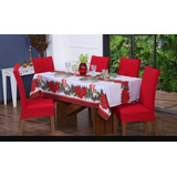 Toalha De Mesa Natal 4 Lugares 1 50 X 1 50m Direto D Fabrica