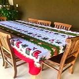 Toalha De Mesa Natal Retangular 8 Lugares 2 20m X 1 50m Decorativa Natalina
