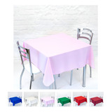 Toalha De Mesa Oxford 1 40m X 1 40m Quadrada 4 Lugares Rosa Liso Cozzilar Linda E Prática