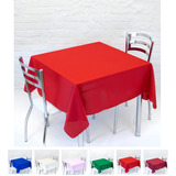 Toalha De Mesa Oxford 1 40m X 1 40m Quadrada 4 Lugares Vermelho Liso Cozzilar Linda E Prática