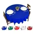 Toalha De Mesa Oxford 1,40m X 1,40m Redonda 4 Lugares Azul Bic Liso Cozzilar Linda E Prática