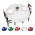 Toalha De Mesa Oxford 1 40m X 1 40m Redonda 4 Lugares Branco Liso Cozzilar Linda E Prática