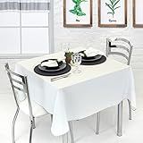 Toalha De Mesa Oxford Liso 6 Cadeiras Retangular Cor Branco