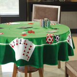 Toalha De Mesa P Jogos Cartas Poker Truco Baralho Redonda