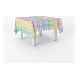 Toalha De Mesa Para Aniversário Temático Festa Infantil 1 40 Cor Colorido Xadrez Colorido Flores