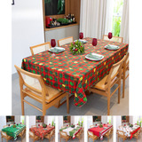 Toalha De Mesa Quadrada Estampa De Natal Oxford 6 Cadeiras Cor Modelo 12