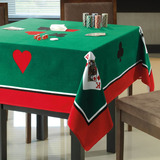 Toalha De Mesa Quadrada P Jogos Poker Truco Baralho Dohler Cor Verde escuro Cartas