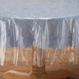 Toalha De Mesa Redonda Plastico Transparente 1m De Diâmetro