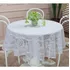 Toalha De Mesa Renda Floral Redonda 4 Lugares 1,50 X 1,50 Cor Branco