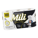 Toalha De Papel Branco Mili Gran Chef 3x120 Folhas