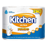 Toalha De Papel Ultra Folha Dupla Jumbo 240 Toalhas Kitchen