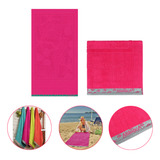 Toalha De Praia 2 Unidade Atlântica Gigante 80x150 Cor Rosa