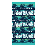 Toalha De Praia Leve Não Absorve Areia Presente Dia Das Mães Cor Azul Trópicos