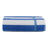 Toalha De Praia Piscina Banhão Resistente Ipanema 450g/m² Cor Azul Listrado