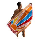 Toalha De Praia Piscina Grande Colorida Seca Rápido Leve Top