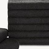 Toalha De Rosto Para Salão Kit 04 Peças Premium Toque Suave E Alta Durabilidade Revenda Preto