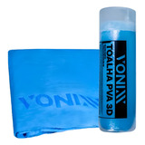 Toalha De Secagem Mágica Pva 3d 64 X 43 Alta Absorção Vonixx Cor Azul aço