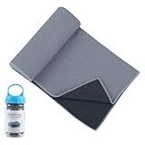 Toalha Esportiva Gelada Refrescante 100x30cm Com Embalagem Cinza