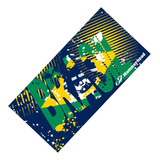 Toalha Esportiva Microfibra Brasil 118x70cm Hammerhead Cor Verde amarelo Liso