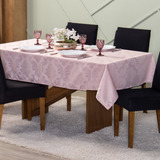 Toalha Jacquard Decorativa Mesa De Jantar 10 Lugares +brinde