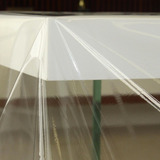 Toalha Mesa 10 Cadeira Plástico Impermeável 3 00m X1 40m Pvc Cor Cristal transparente