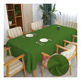 Toalha Mesa Até 8 Lugares Tecido Linho Rústico 2 50 X 1 40m Cor Verde