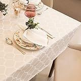 Toalha Mesa Impermeável Quadrada 4 Lugares 1 70x1 70m Jacquard Marrocos Pérola