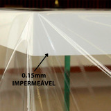 Toalha Mesa Plástica 4 Lugares Transparente Protetora 1 00m