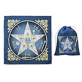 Toalha Para Altar E Saquinho Para Tarô Tetragrammaton 70x70cm 