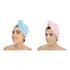 Toalha Para Cabelo Com Botão Kit 2 Unidades