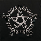 Toalha Pentagrama Preta 70cm Para Altar E Leitura De Oráculo