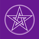 Toalha Pentagrama Roxa P oráculo Tarô Runas Wicca Bruxa 73cm