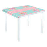 Toalha Plástica De Mesa Convidado Princesa 80x78cm 4und