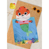 Toalha Poncho Infantil Com Capuz Saída Praia Piscina Banho