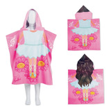 Toalha Poncho Infantil Com Capuz Saída